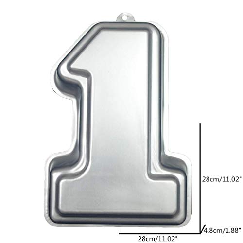 Image of Ulalaza First Birthday Cake Pan Kids 3D Number One Cake Mold DIY Decorating Tool