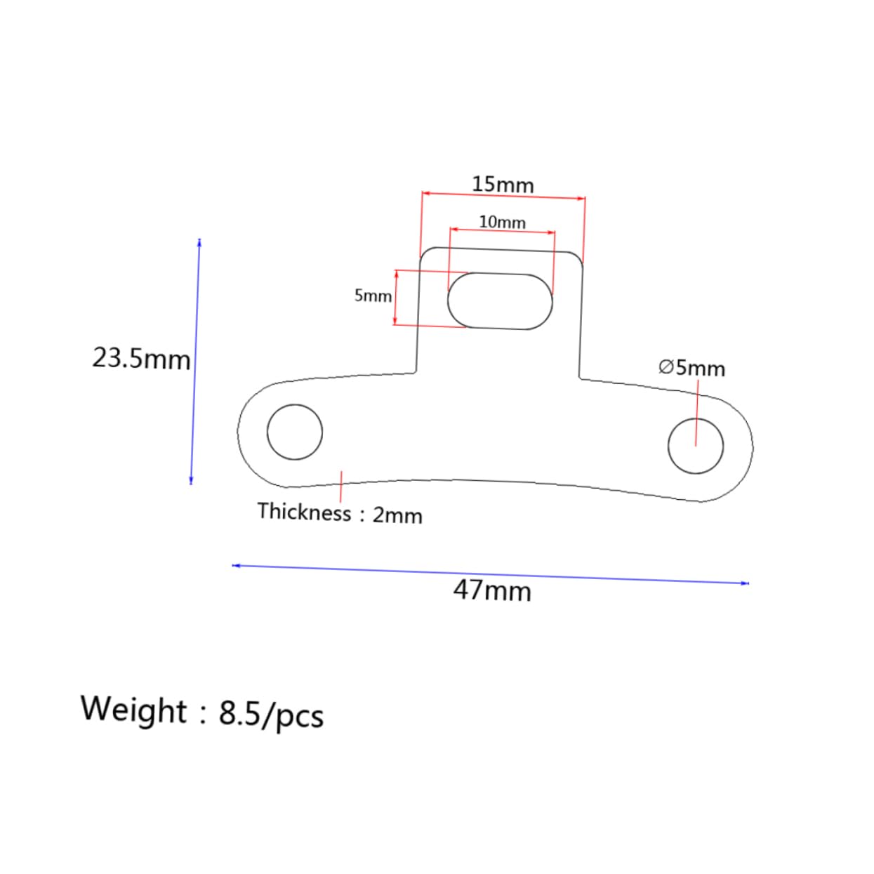 HANABASS Shape Tailpiece Mount Bracket for Banjo Durable Musical Instrument Accessory Workmanship Standard Mounting Screw Not Included