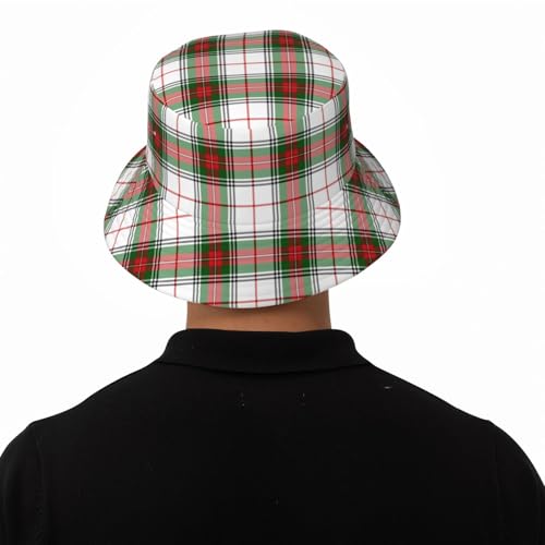 Sombrero tipo bucket unisex estilo tartán a cuadros miniatura 7
