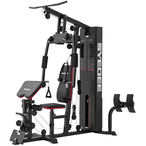 syedee Home Gym, Multifunctional Home Gym Equipment, Home Gym Station with 150LBS Weight Stack, Exercise Equipment for Full Body Strength Training Cover