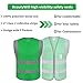 Custom Logo Mesh Safety Vest Class 2 High Visibility Reflective Vest with Pockets Breathable Construction Workwear （Green，S）