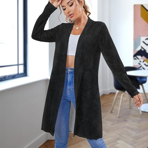 MARSVOVO Womens Chinese Loong Cardigan Coat Vintage Ink Painting Graphic Casual Long Sleeve Chiffon Outfits for Women4