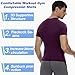 SPVISE Men's Compression Shirt Short Sleeve Workout Gym T-Shirt Running Sports Base Layer Top Athletic Undershirts Cool Dry Wine Red