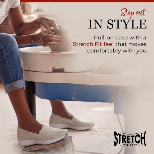 Image of Skechers Women's Seager Stat Scalloped Collar Engineered Skech-Knit Slip-on Classic Fit Loafer