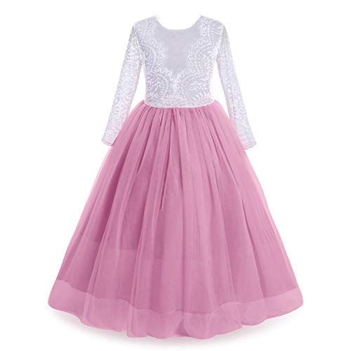 Vestido de tul de alta costura para niña de flores IMEKIS diseño exclusivo espalda descubierta 4
