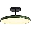 KCO Lighting Vintage Green Flush Mount Ceiling Light Black Semi Flush Mount Ceiling Light Mid Century Modern Entryway Ceiling Lamp LED Hallway Ceiling Lights Fixtures