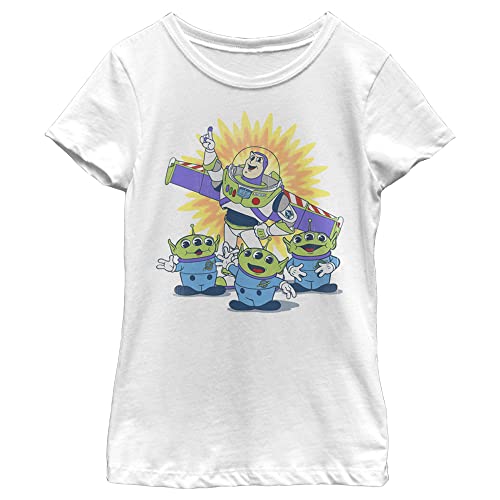 Image of Girl's Toy Story Buzz Lightyear and Aliens T-Shirt