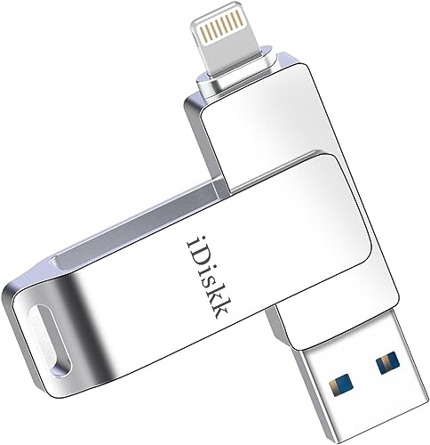 Image of IDISKK MFi Certified 64GB Photo-Stick-for-iPhone-Storage iPhone-Memory iPhone USB for Photos iPhone USB Flash Drive Memory for iPad External iPhone Storage iPhone Thumb Drive for iPad Photo Stick