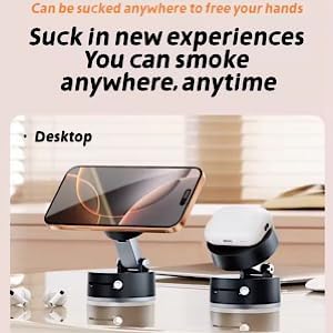 Miniatura 5 de Soporte de teléfono ajustable con interruptor de encendidoapagado, rotación de 360, plegable y portátil, con soporte de teléfono multiusos para