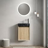 meuble vasque marbre salle de bain 2.Les portes des armoires sont fabriquées à partir de bois massif présentant des motifs de grain distincts et une texture chaude et lisse, tandis que le corps des armoires est constitué de contreplaqué multicouche pour une construction robuste. Ce contreplaqué offre une excellente résistance à l'humidité, conservant sa stabilité dans des conditions humides sans se déformer ni gonfler. La structure globale est durable et robuste, adaptée à une utilisation quotidienne fréquente et répondant aux exigences de stockage à long terme.