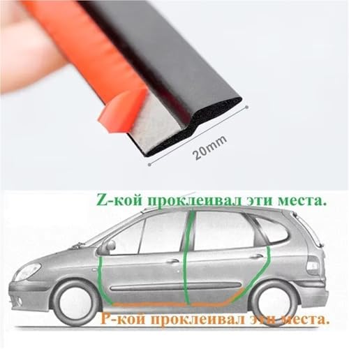 Isolation phonique habitacle avec joint de porte de voiture en Z