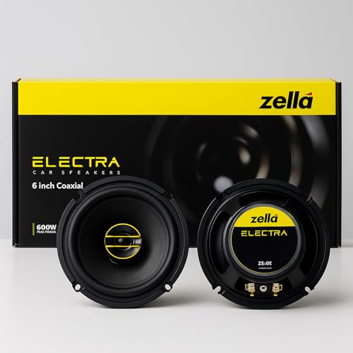 Image of ZELLA 600W 6-Inch Coaxial Car Speaker | Dual Cone Design with Deep Bass & Clear Treble | Universal Fit for Cars & SUVs | Easy Door Mount Installation | 20KHz Frequency Response
