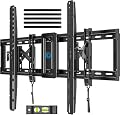 Pipishell UL Listed TV Wall Mount for 42–90 inch TVs, Advanced Tilt TV Mount Bracket with 15° Full Tilt, 6-inch Arm Extension, Slide to Center, 16?/18?/24? Wood Studs, Max VESA 600x400mm up to 132 lbs