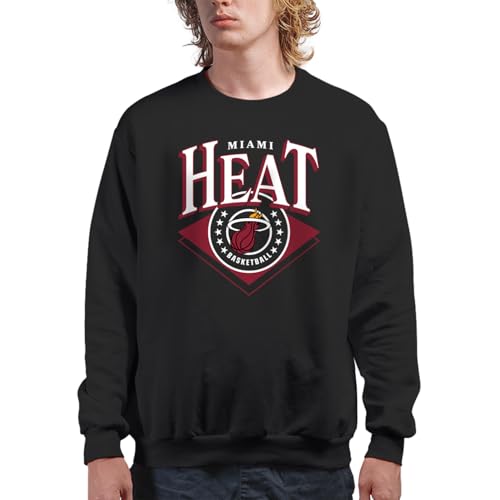 Sudadera Miami Heat NBA de Junk Food para hombre en tejido fleece clásico con cuello redondo