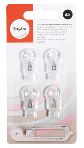 Rayher 69285000 Replacement Blades Circular Cutter Magnetic Blister Pack of 4
