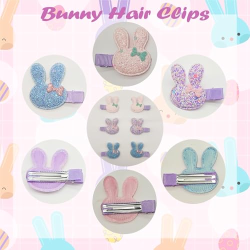 6 Piezas Pinzas de Cabello Conejo Brillante miniatura 3