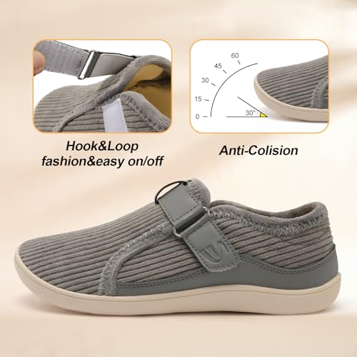 Image of Spesoul Wide Womens Slippers Adjustable House Shoes Indoor Outdoor Barefoot Slippers Cozy Walking Shoe Swollen Edema Diabetic Shoes