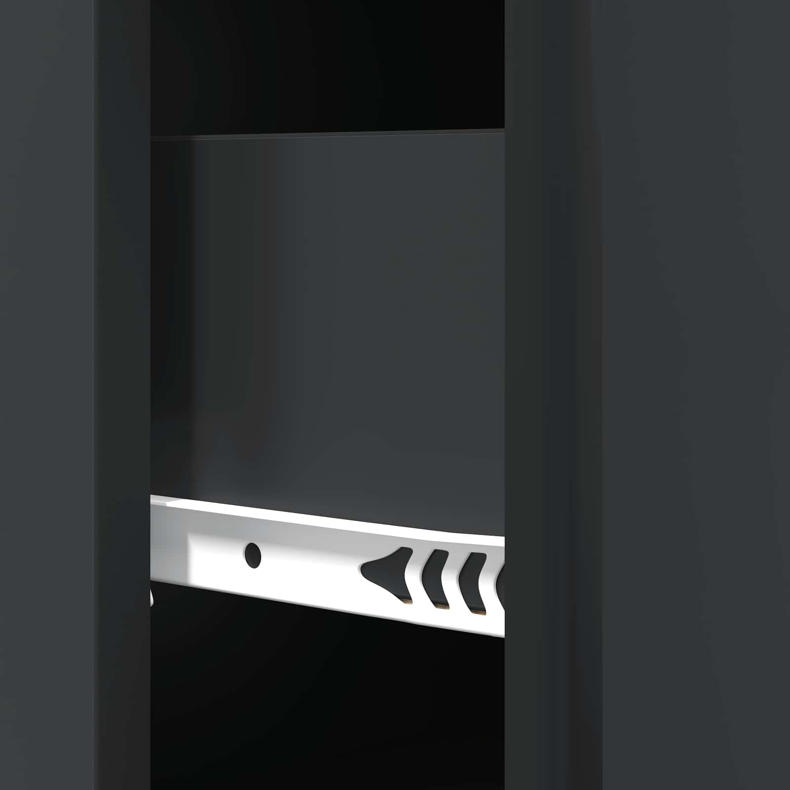 Cassettiera nera, 66 x 34,5 x 90 cm, con 3 cassetti, moderno, in legno e metallo, per soggiorno, corridoio e casa