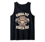 Funny Kinda Fit Sorta Fat Cute Bear Retro Tees