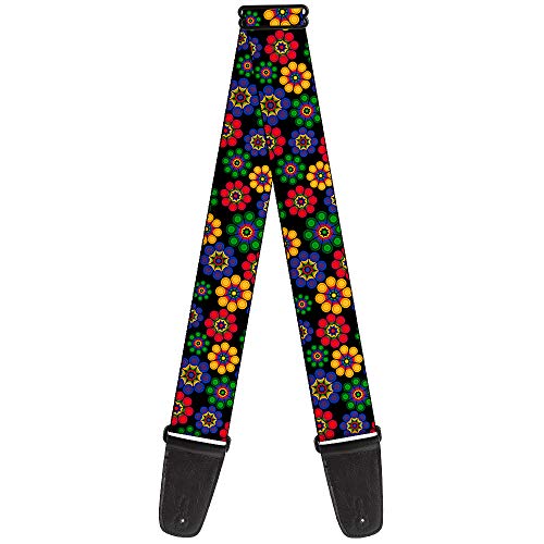 Buckle-down Gs-w34260 Sangle de guitare – psychédélique marguerites Noir/Multi Couleur, 5,1 cm de large et 29–137,2 cm de long - Les Beatles, Paul McCartney, John Lennon, RIngo Starr, George Harrison Buckle-down Gs-w34260 Sangle de guitare – psychédélique marguerites Noir/Multi Couleur, 5,1 cm de large et 29–137,2 cm de long