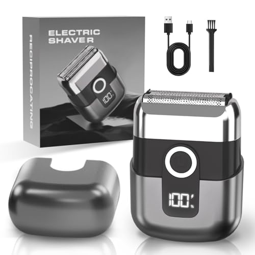 Braun Electric Series 3 Razor with Precision Trimmer, Rechargeable, Wet & Dry Foil Shaver for Men, Blue/Black, 4 Piece