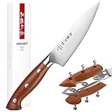 HEZHEN Acero Geman Cuchillos Universales, Cuchillo para Pelar Multifuncionales, Cuchillo de Fruta Acero Inoxidable, Mango de Redwood