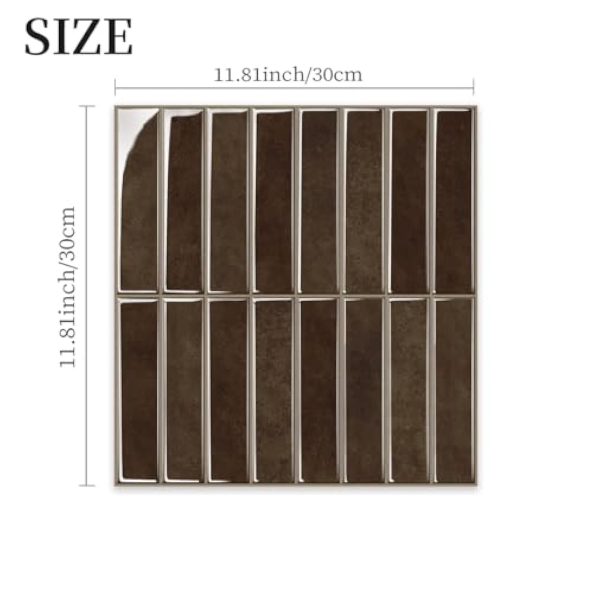 10 Sheets Self-Adhesive Vinyl Subway Tiles for Kitchen & Bathroom
