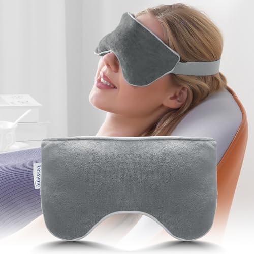Weighted Eye Mask for Sleeping - Heatable & Freezable Sleep Mask for Women & Men - Eye Compress with...