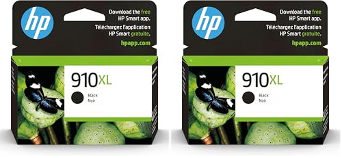 Image of HP 910XL Black High-Yield Ink Cartridge | Works with OfficeJet 8010,8020 Series,OfficeJet Pro 8020,8030 Series | Eligible for Instant Ink-| 3YL65AN,(Pack of 2)