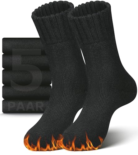 sellto 5 PAAR Merino Socken Thermosocken Herren Atmungsaktiv Wandersocken Dicke Merinowolle Outdoor Wintersocken Anti-Blasen Crew Socken sellto 5 PAAR Merino Socken Thermosocken Herren Atmungsaktiv Wandersocken Dicke Merinowolle Outdoor Wintersocken Anti-Blasen Crew Socken