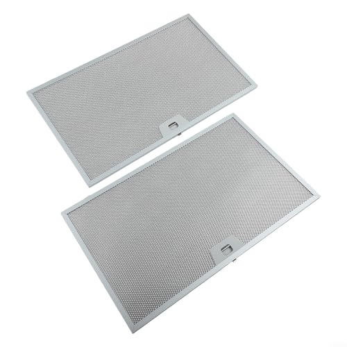 Bulevisiter Paquete de 2 filtros de grasa para campana extractora de malla de metal, 506 x 300 x 9 mm, 5 capas de aluminio, filtros de repuesto para ventilación de cocina