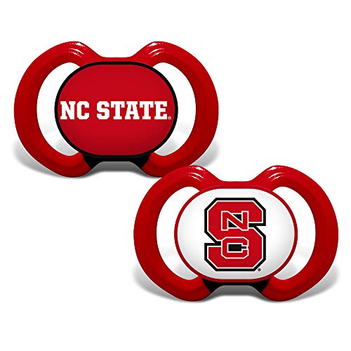 Image of Baby Fanatic Baby Pacifier 2-Pack - NCAA NC State Wolfpack Merchandise - Orthodontic Silicone Nipple - Officially Licensed Team Gear