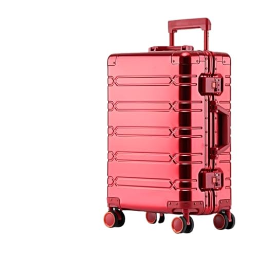 Luggage Travel Bag Full Aluminum Magnesium Alloy Boarding Box Business Trolley Case Universal Wheel Rolling Suitcase(Yellow,29")3