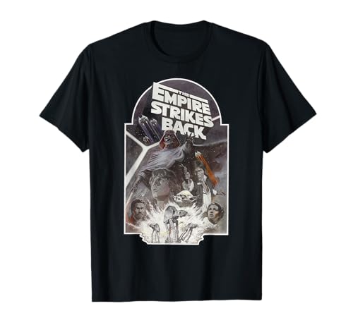 T-shirt Star Wars coton The Empire Strikes Back vêtement de collection geek noir