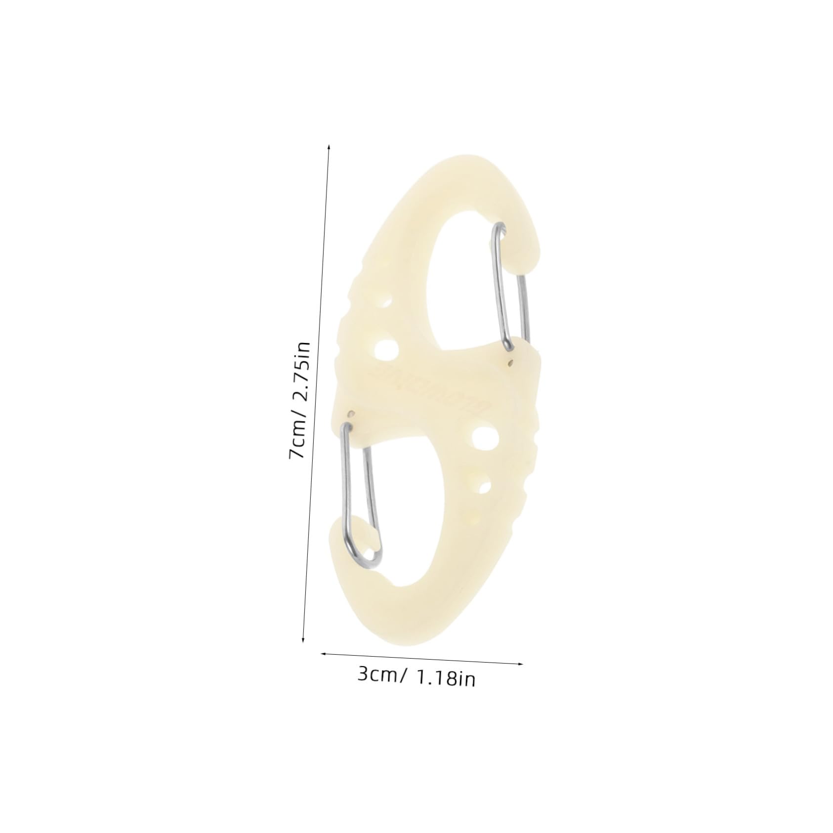 KOMBIUDA Metal Diving Hook Clip Night Glow Feature Double Sided Bolt Snap Heavy Duty for Divers