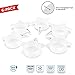 ExcelGadgets Silicone Stretch Lids, 6 Pack of Small Size Reusable Food Covers Savers Huggers for Jars, Soda, Cans, with Ebook