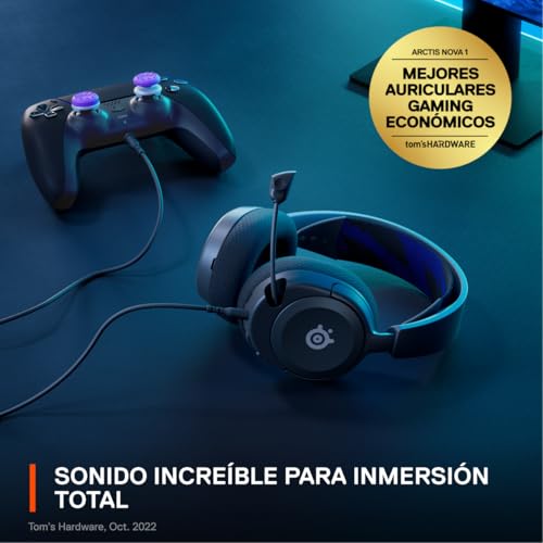 SteelSeries New Arctis Nova 1P Multi-System Gaming wired Headset — Hi-Fi Drivers — 360° Spatial Audio — Comfort Design — Durable — Lightweight—Noise-Cancelling Mic — PS5/PS4, PC, Xbox, Switch - Black - image 4