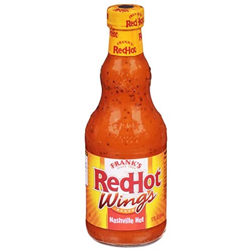 Frank's RedHot Nashville Hot Wings Sauce, 12 fl oz (Pack of 5) Amazon