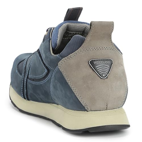 Image of Woodland Nubuk Men Navy Sneakers with Elegant Design | Stylish & Comfortable Footwear | Ideal for Gifts, Casual Outings