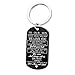 Homxi Porte Clés Noir Porte Clé Couple Acier Inoxydable,Dog Tag to Our Son WE Love You.Love Mom and Dad