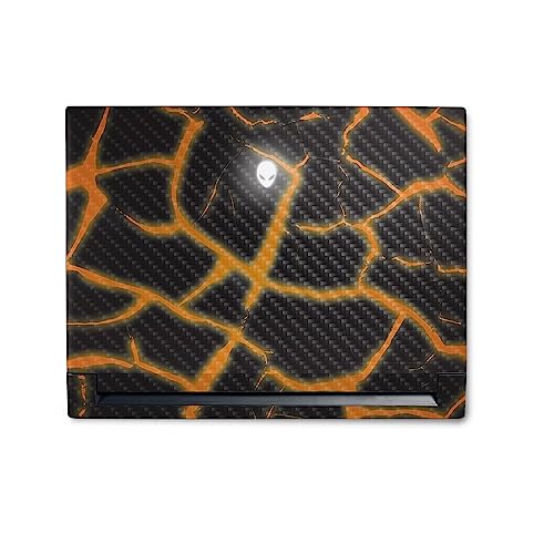 Image of MightySkins Carbon Fiber Skin Compatible with Alienware M18 R1 (2023) Full Wrap Kit - Lava Rock | Protective, Durable Textured Carbon Fiber Finish | Easy to Apply & Change Styles | Made in The USA