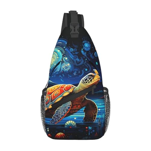 Mochila Sling Star Turtle para mujeres y hombres, ligera y ajustable