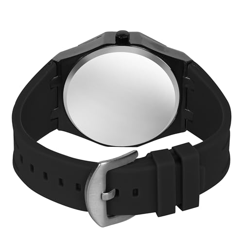 Image of IIK COLLECTION Men's Car Wheel Watch with Spinning Car Rim Hub Design with Silicon Strap|| Analog | Quartz Movement|| Water Resistant, Scratch Resistant