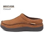 Zigzagger Men's Slip On Moccasin Slippers, Indoor/Outdoor Warm Fuzzy Comfy House Shoes, Fluffy Wide Loafer Slippers - Image 4