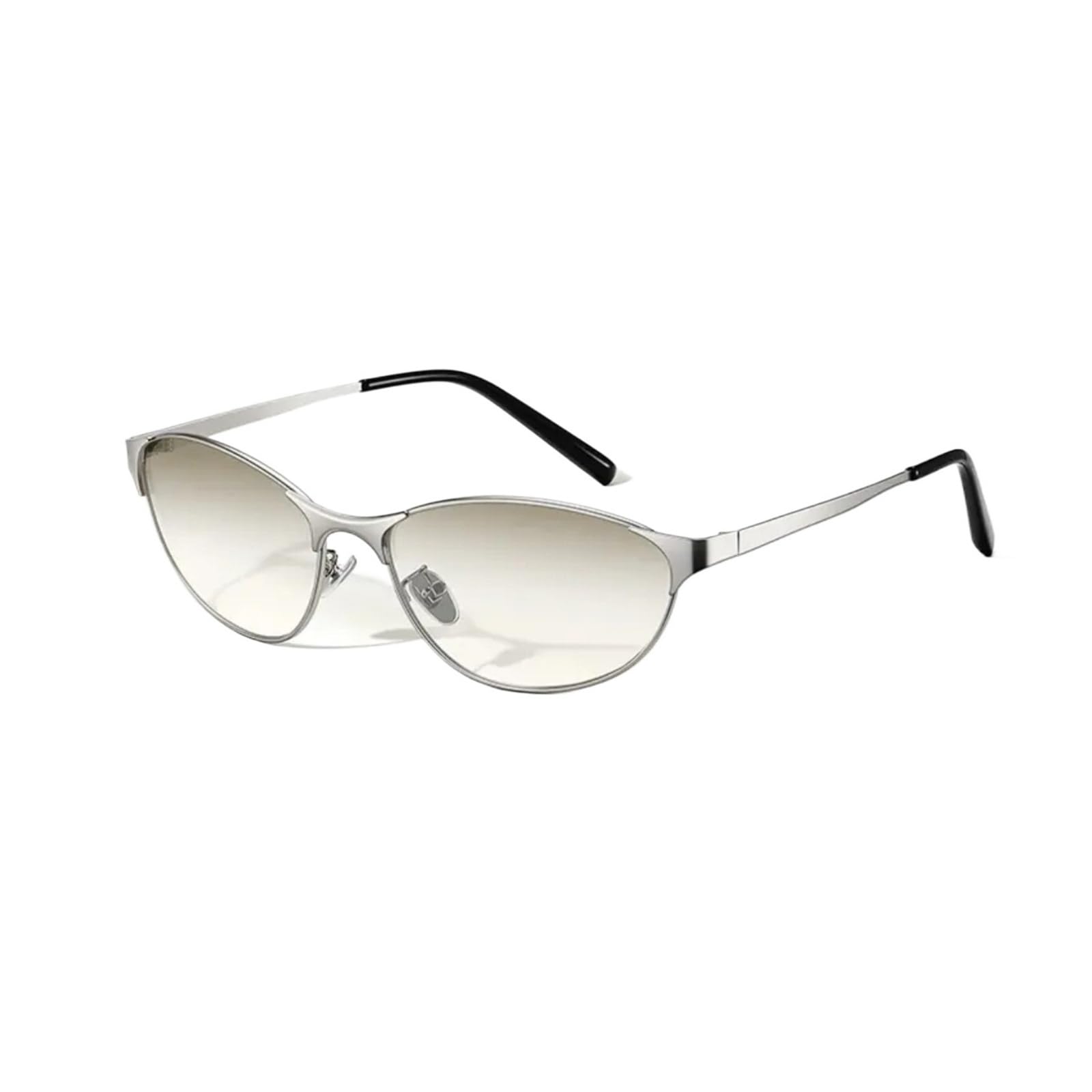 Generico Gafas de sol estilo ojo gato metal callejero moda