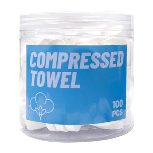 100 PCS Canned Compressed Face Towels,Compressed towels for travel,Disposable Napkins