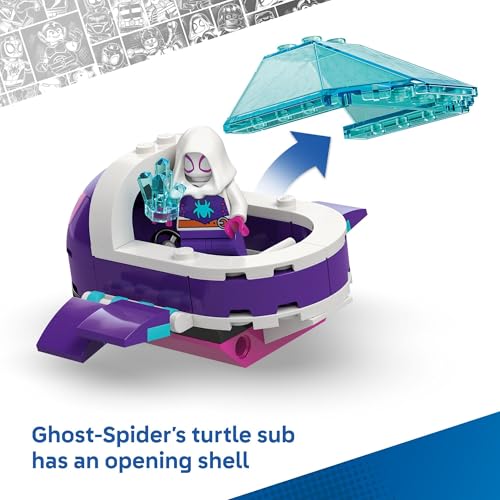 Image of LEGO Marvel Spidey and His Amazing Friends Spidey: Underwater Vehicles Building Toy for Kids - Super Hero Pretend Play Set for Preschool Boys & Girls, Ages 4+ - Gift Idea for Birthdays - 11207