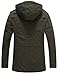 Wantdo Chaqueta Cortavientos para Hombre con Capucha para Invierno X-Large Verde Militar
