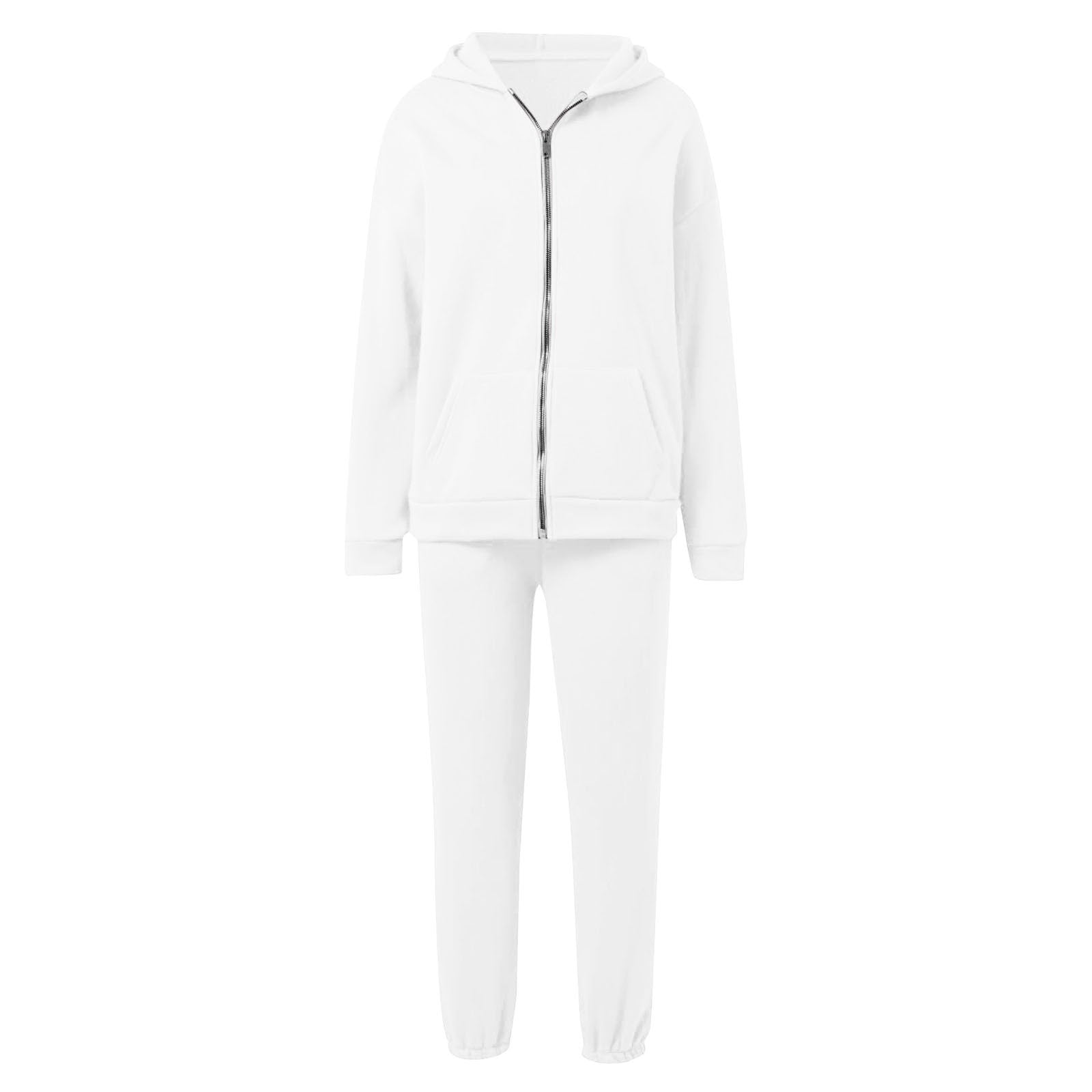 Sportanzug Mädchen Trainingsanzug Bekleidungsset 2tlg Langarm Sweatjacke mit Kapuze + Jogginghose Jogginganzug Trainingsanzug Kinder Mädchen Lässige Einfarbig Sweatsuit Freizeitanzug Activewear