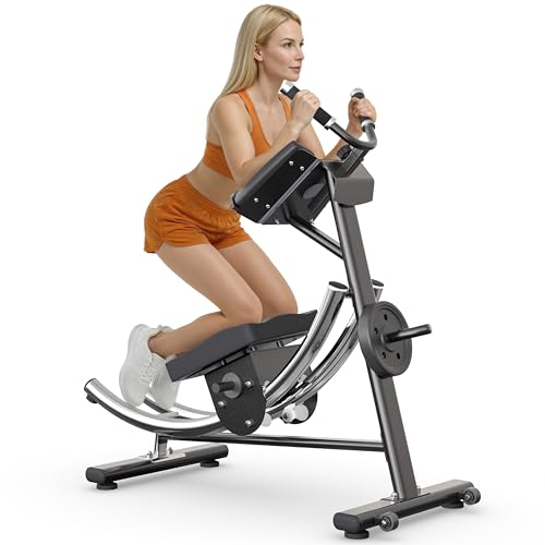 Streamnova Ab Machine, Ab Trainer Coaster, Abdominal Crunch Core Workout Equipment, Foldable Core Fitness Training Equipment for All Levels, Home & Gym, 1200lbs Capacity